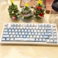 Water Fennel 104+26 PBT Dye-subbed Backlit Keycaps Set Cherry Profile for MX Switches Mechanical Keyboard Top / Side Legends